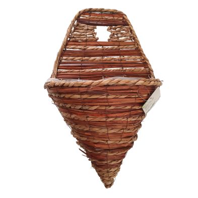 Product photograph of Aztec Wall Cone Garden Planter 12 Inch - Dark Brown from QD stores