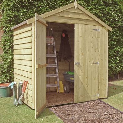 Product photograph of Shire Ashworth 6 7 X 4 2 Apex Shed - Premium Pressure Treated Overlap from QD stores