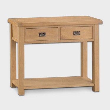 See more information about the Cotswold Console Table Oak 1 Shelf 2 Drawer