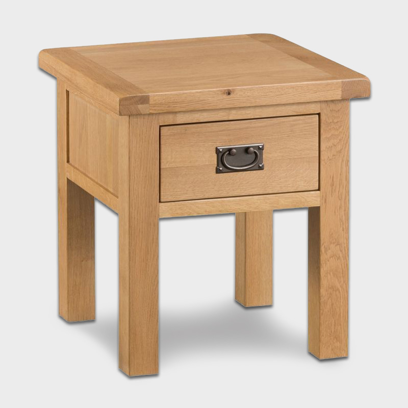 Cotswold Small Lamp Table Oak 1 Drawer, Small Lamp Table Uk