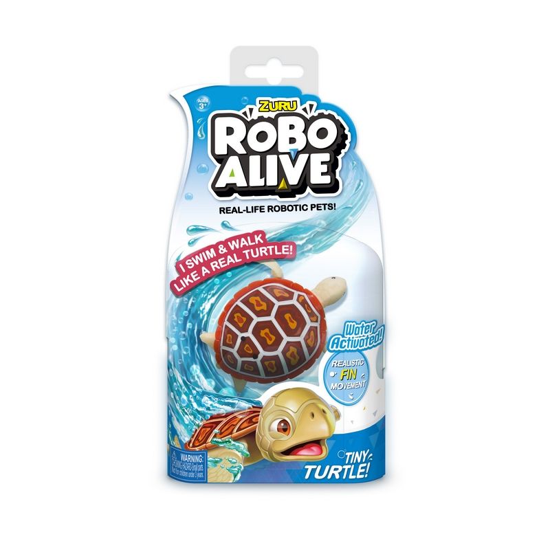 Robo Alive Swimming Red Wood Turtle Bath Toy