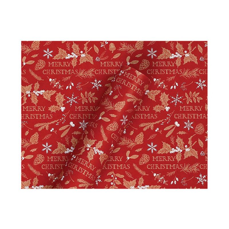 3m Kraft Red Merry Christmas Wrapping Paper