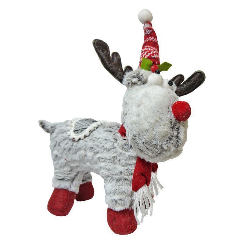 Reindeer With Red Hat & Scarf 10 Inch - Buy Online at QD Stores