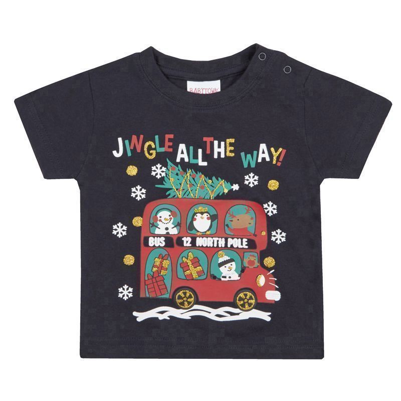Baby Xmas Print T-Shirt 3-6 Months - Jingle All The Way