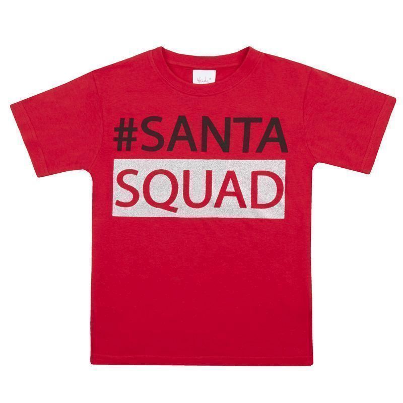 Xmas Print T-Shirt 7-8 Years - Santa Squad