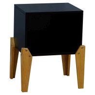 See more information about the Kudl Bedside Table Black 1 Shelf