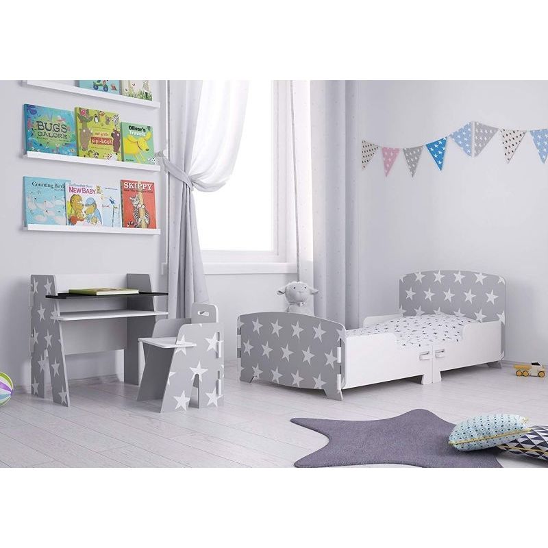 Star Junior Small Single Bed Grey 3 x 5ft by Kidsaw