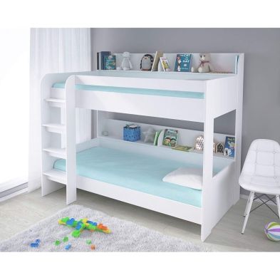 Product photograph of Kudl Single Bunk Bed White 4 X 6ft By Kidsaw from QD stores