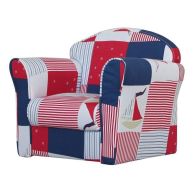 See more information about the Patchwork Armchair Blue & Red