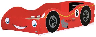 Product photograph of Racing Car Small Single Bed Red 3 X 5ft By Kidsaw from QD stores