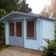 See more information about the Shire Berryfield 11' 3" x 9' 11" Apex Log Cabin - Premium 19mm Cladding Log Clad