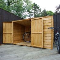 See more information about the Mercia 4 x 6 Double Door Overlap Pent Bike Shed - Windowless