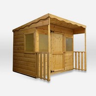See more information about the Mercia Sheriff 5' 11" x 3' 10" Pent Children's Playhouse - Premium Dip Treated Shiplap