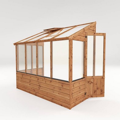 Product photograph of Mercia Evesham 4 1 X 7 10 Pent Greenhouse - Premium Dip Treated Shiplap from QD stores