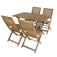 See more information about the Acacia Wood Garden Patio Dining Set by Wensum - 4 Seats