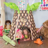 See more information about the Jumpking Bazoongi Kids Play Tent Palmtree Monkey Hut