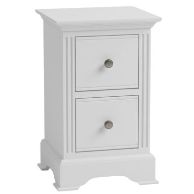 Product photograph of Banbury Bedside Table Oak White 2 Drawers from QD stores