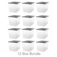 See more information about the 12 Pack x 110L Strata Supa Nova Extra Large Plastic Storage Box Clear