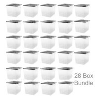 See more information about the 28 Pack x 110L Strata Supa Nova Extra Large Plastic Storage Box Clear