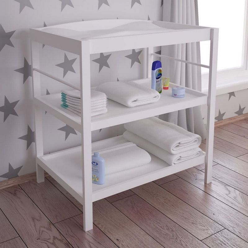 Kudl Changing Table White 2 Shelves by Kidsaw