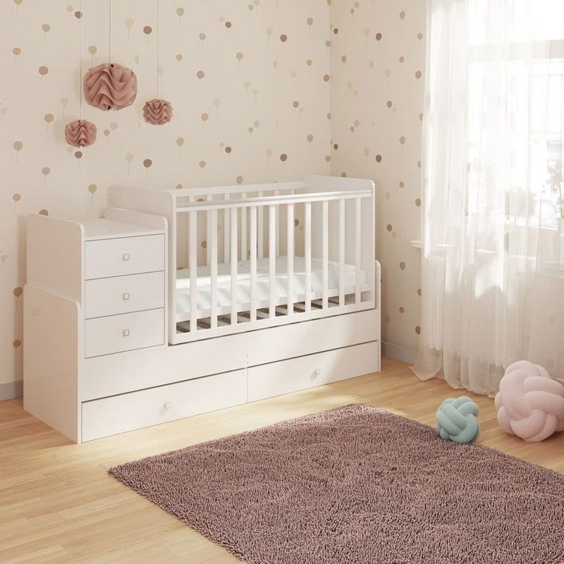 Kudl Cot Bed White 6 x 2ft by Kidsaw