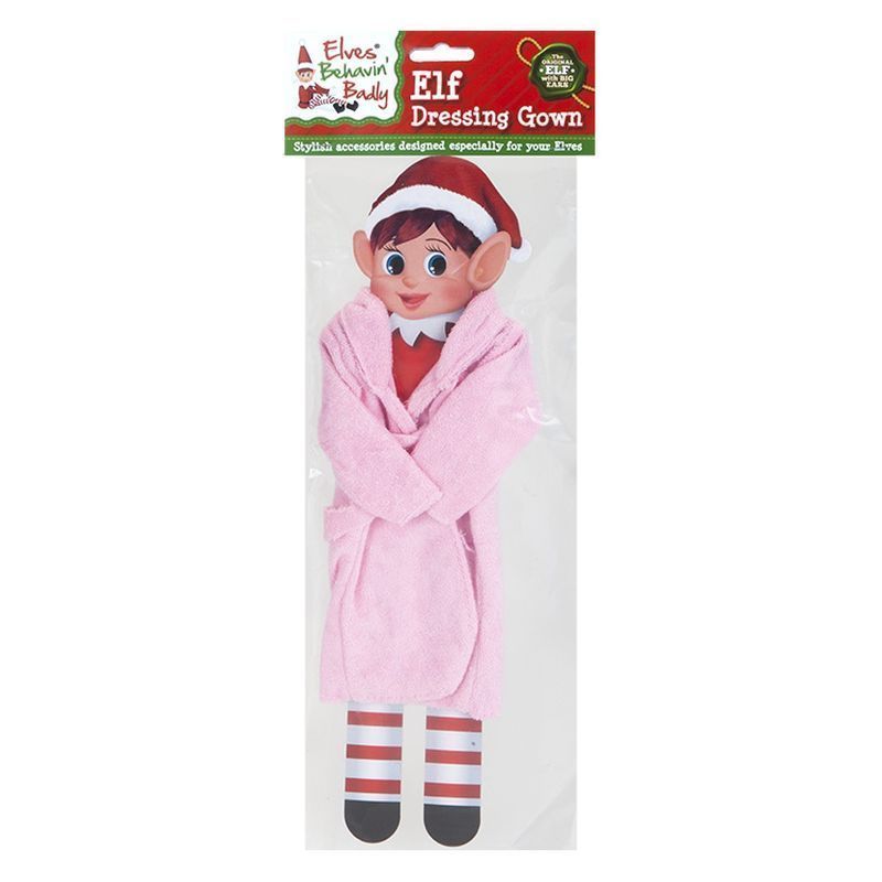 Elves Behavin' Badly Elf Size Dressing Gown Pink