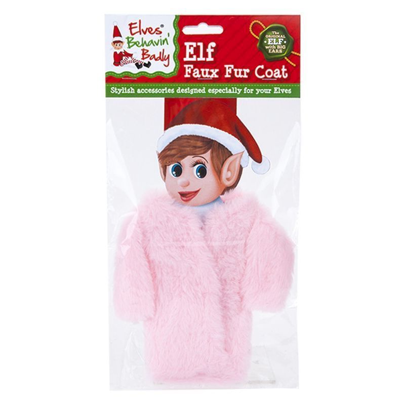 Elves Behavin' Badly Elf Size Faux Fur Coat Pink