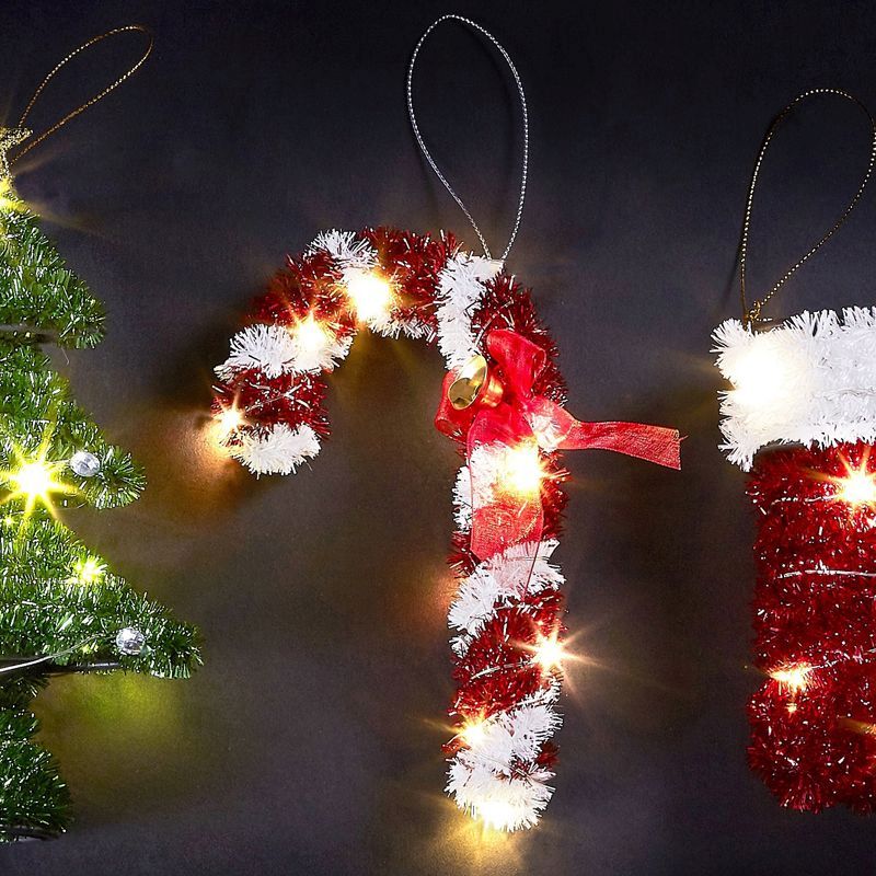 Indoor Hanging Battery Powered Candy Cane Light