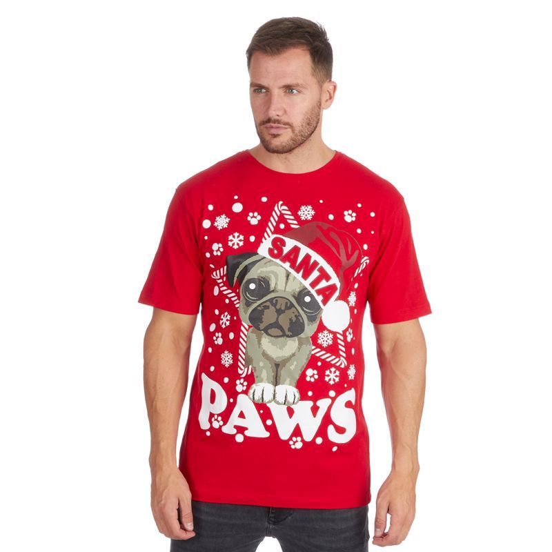 Santa Paws Christmas T-Shirt - Medium