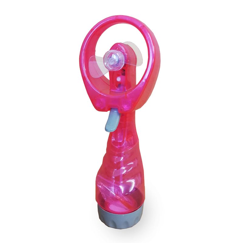 Pink Water Spray Fan With Mist Battery Operated