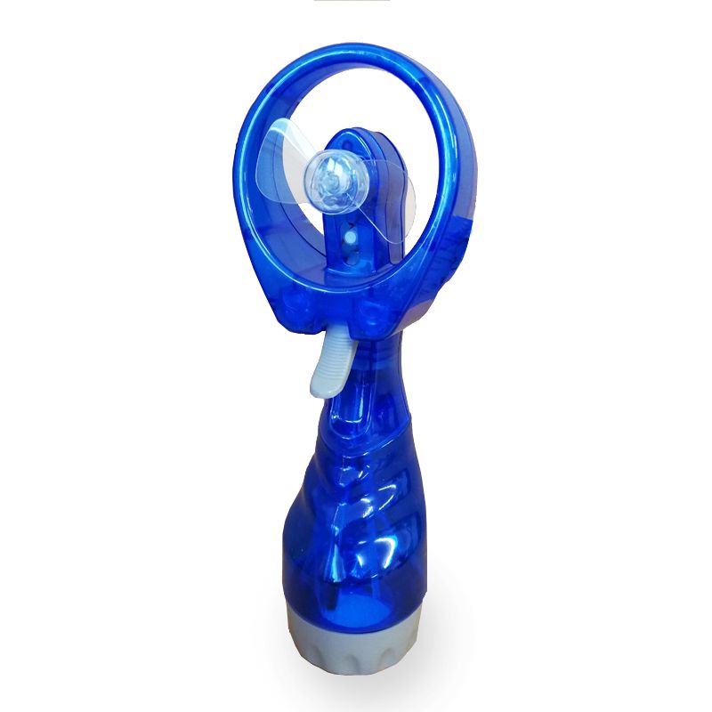 Blue Water Spray Fan With Mist Battery Operated