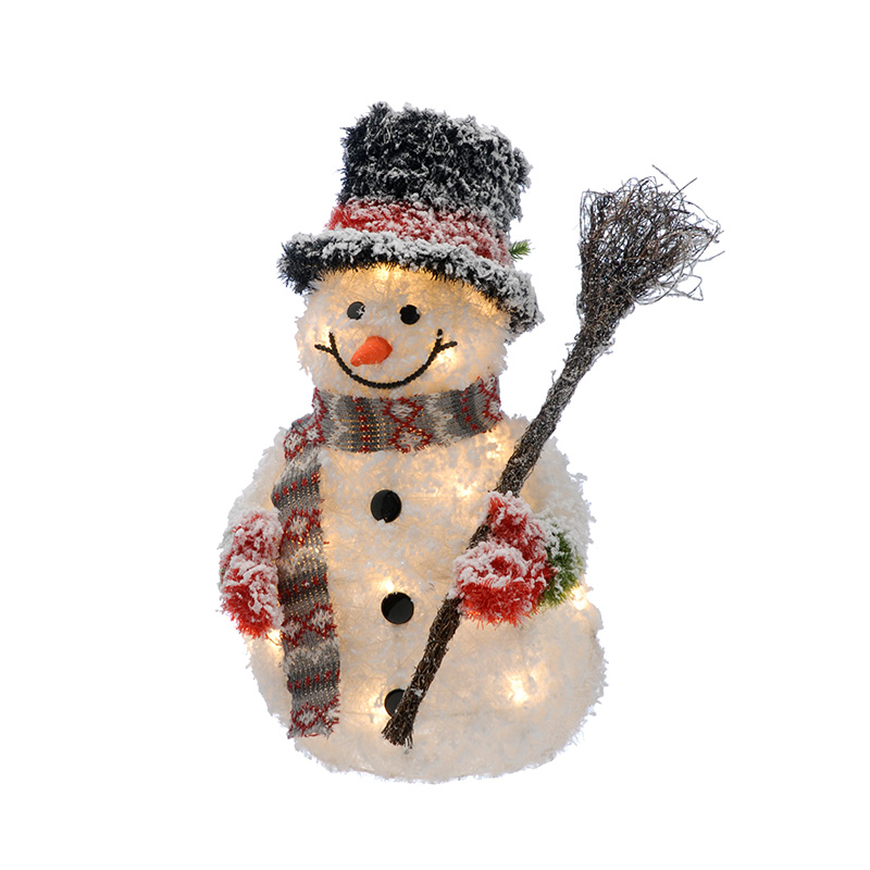 Festive 20 LED Warm White Static Indoor 50cm Tall Twinkle Snowman