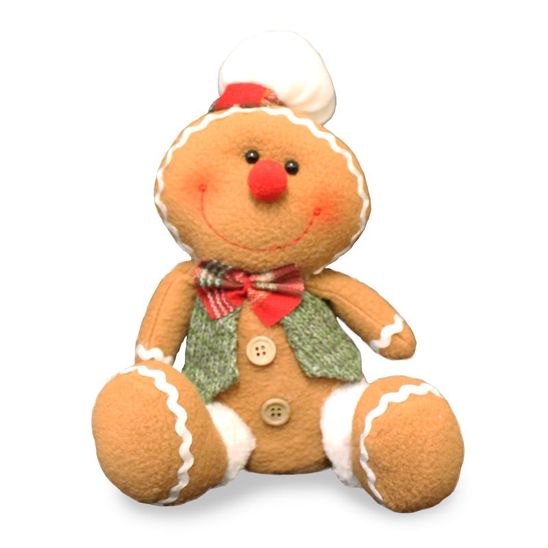Sitting Gingerbread Figure 11 Inch - Chef Hat