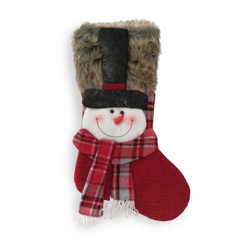 Snowman Red Christmas Stocking 20 Inch