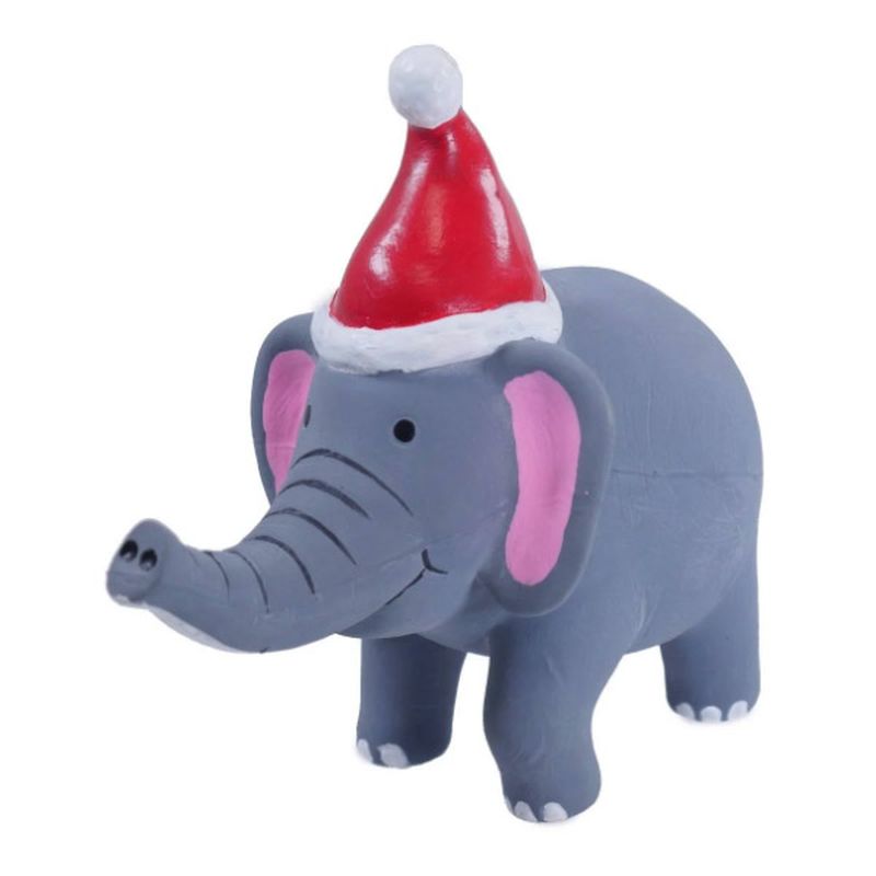 Festive Squeaky Jungle Animals Elephant Dog Toy