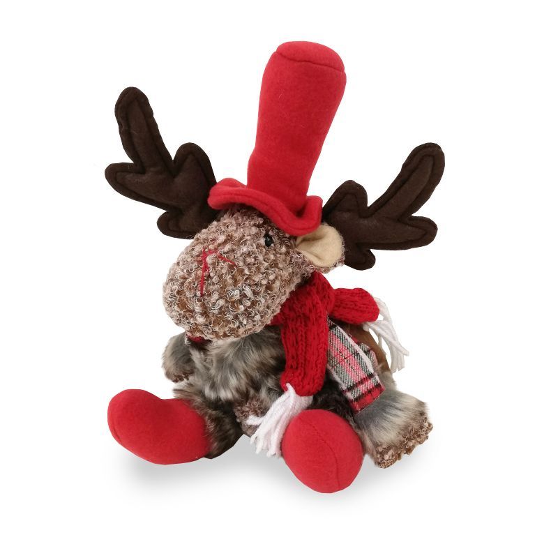 Sitting Reindeer Character - Red Hat