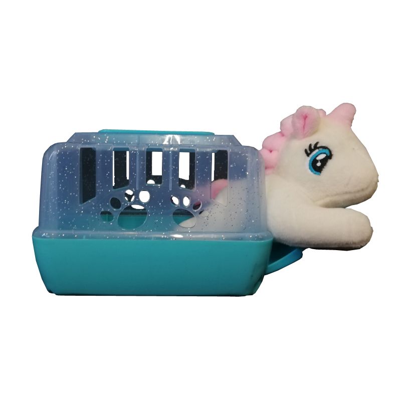 White Unicorn Plush Toy With Carry Case 13cm
