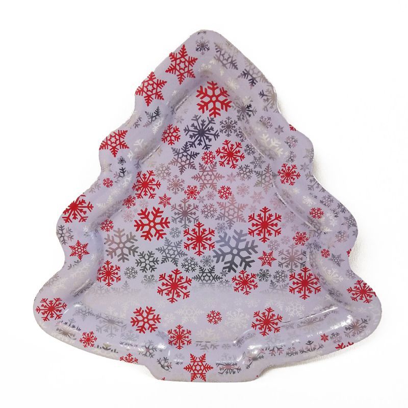 Christmas Tree Snack Tray Red