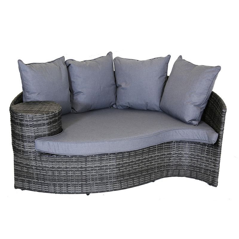 Classic Rattan Garden Sofa by Wensum - 2 Seats Grey