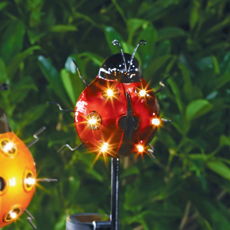Bright Garden Solar Ladybird Stake Light - Red