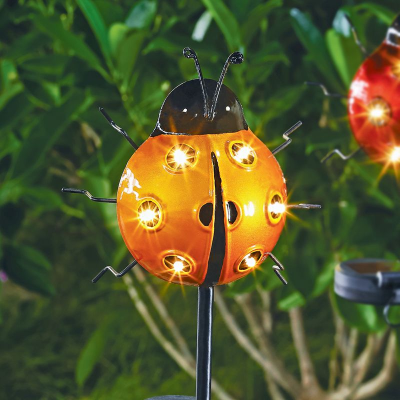 Bright Garden Solar Ladybird Stake Light - Orange