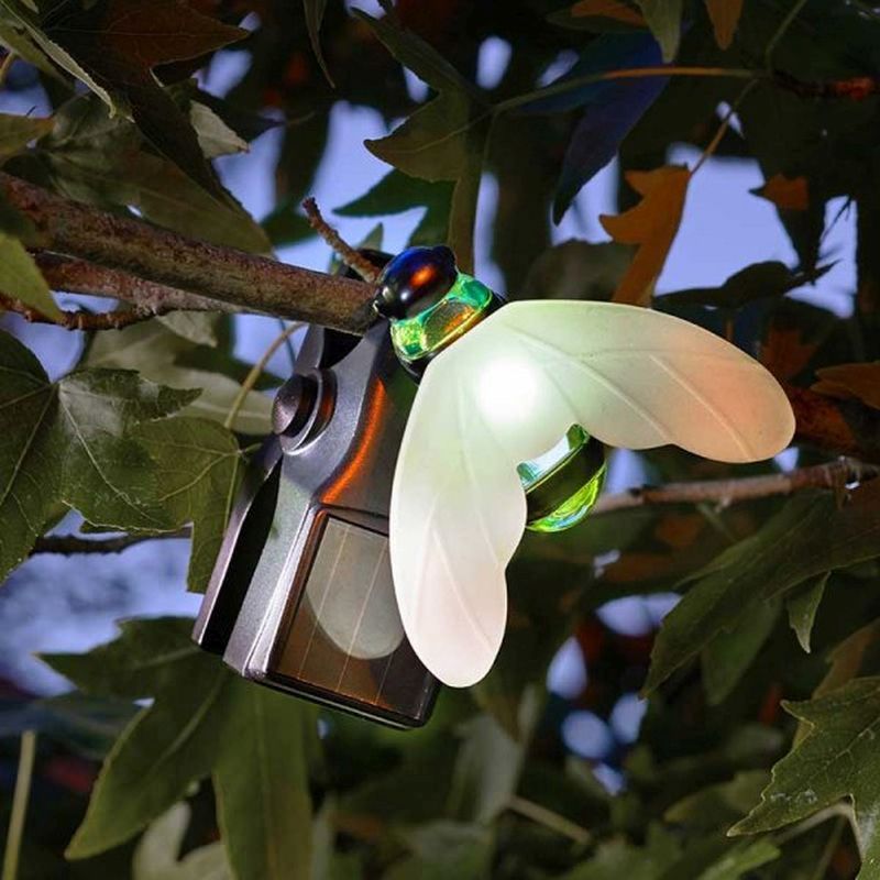 Moth Solar Garden Light Ornament Decoration Green LED - 8cm by Smart Solar