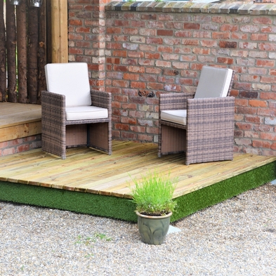 Product photograph of Swift Deck Premium Garden Decking Kit 2 4 X 2 4m from QD stores