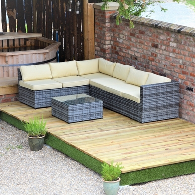 Product photograph of Swift Deck Premium Garden Decking Kit 2 4 X 4 7m from QD stores