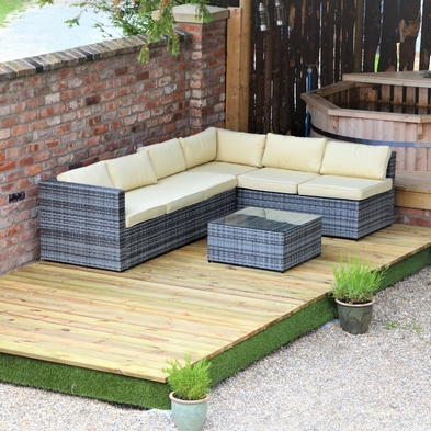 Product photograph of Swift Deck Premium Garden Decking Kit 2 4 X 7m from QD stores