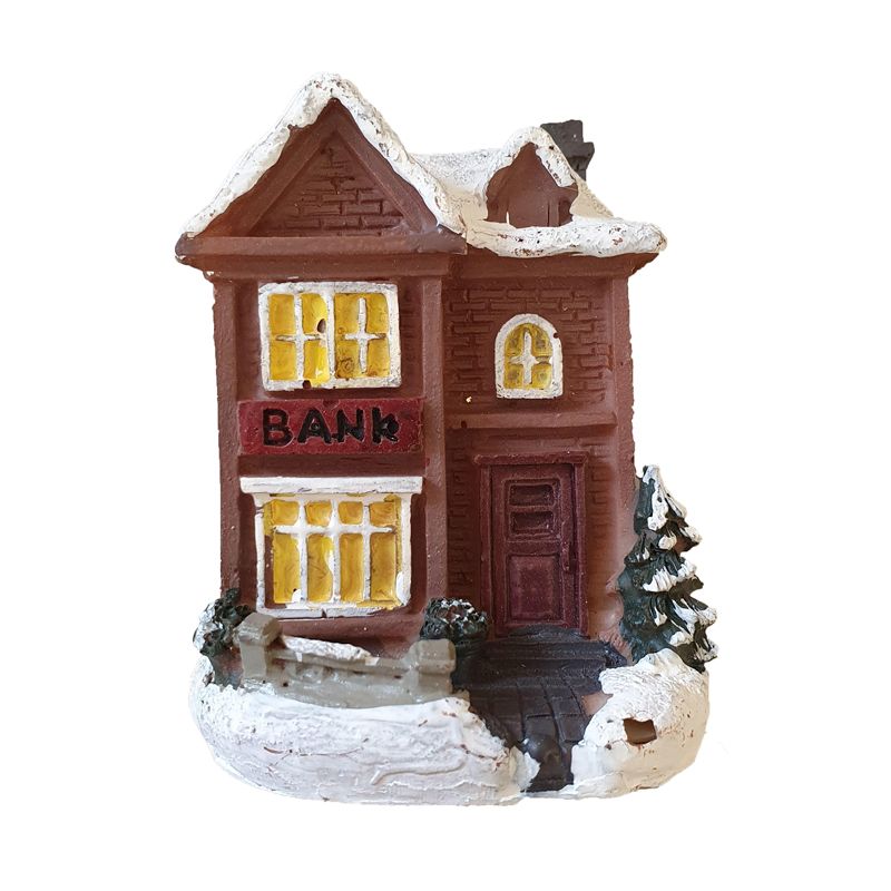 Winter House Christmas Ornament Bank