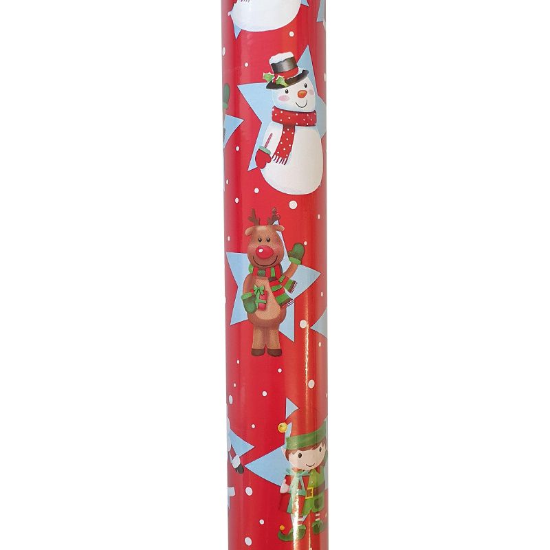 Cute Giftwrap 8M Red With Stars