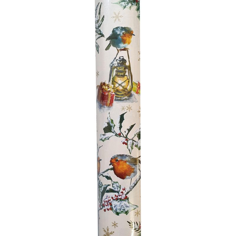 Traditional Giftwrap 8M White Robins