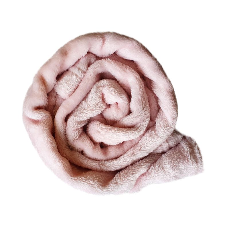 150 x 200cm Flannel Fleece Blanket Baby Pink