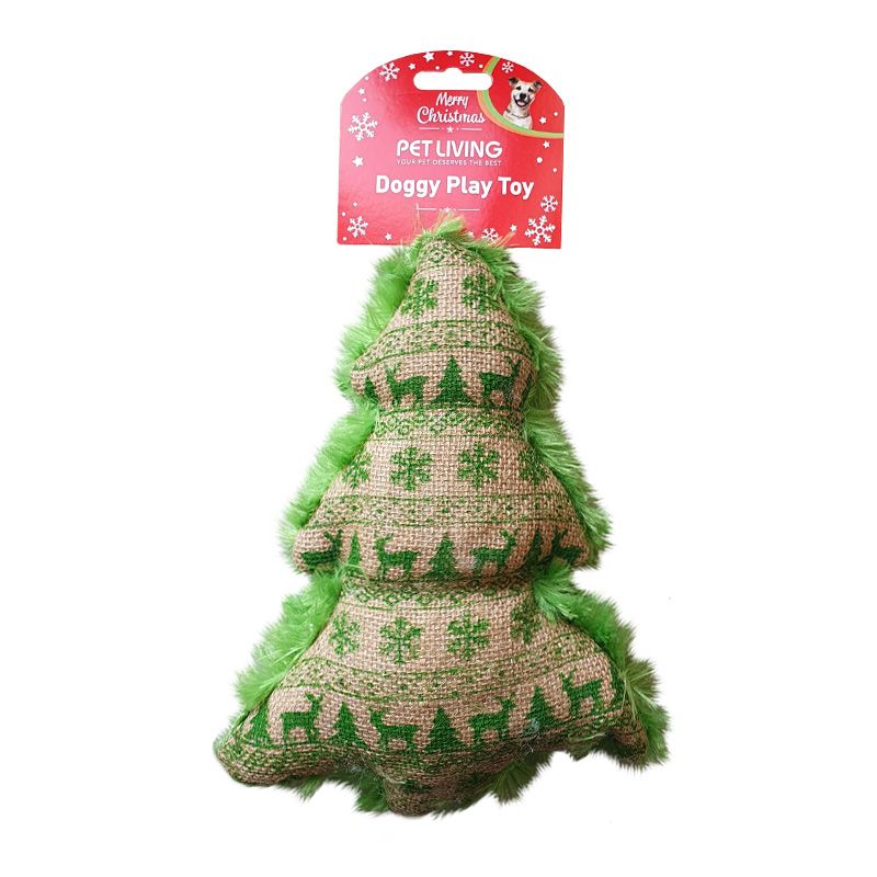 Christmas Tree Plush Squeaking Dog Toy